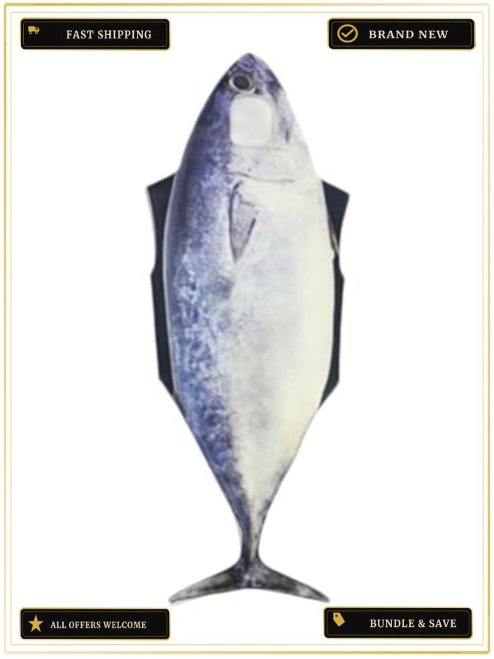 Vaveren Fish Costume Funny Lightweight Halloween Suit Men's Pretend Play